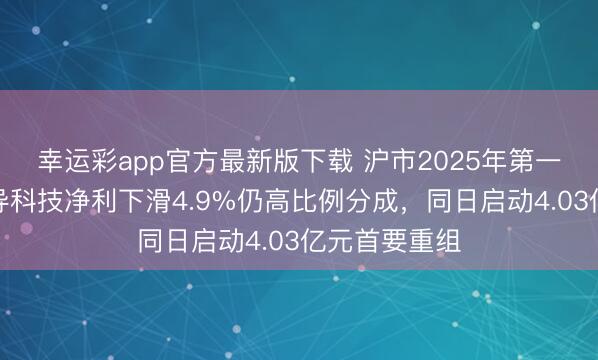 幸运彩app官方最新版下载 沪市2025年第一份年报：芯导科技净利下滑4.9%仍高比例分成，同日启动4.03亿元首要重组