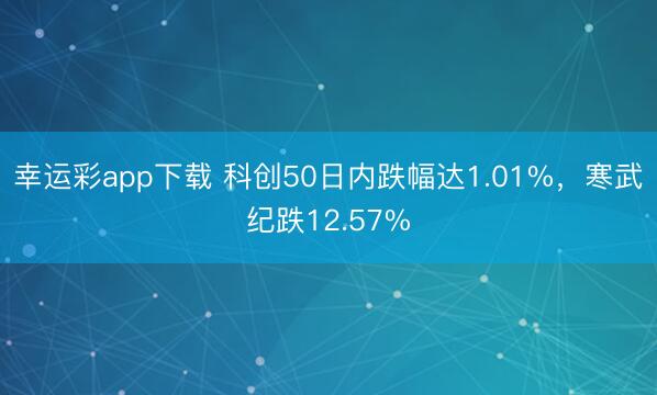 幸运彩app下载 科创50日内跌幅达1.01%，寒武纪跌12.57%
