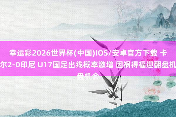 幸运彩2026世界杯(中国)IOS/安卓官方下载 卡塔尔2-0印尼 U17国足出线概率激增 因祸得福迎翻盘机会