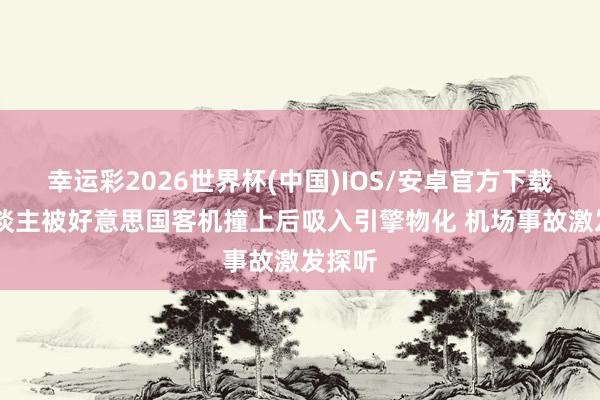 幸运彩2026世界杯(中国)IOS/安卓官方下载 行东谈主被好意思国客机撞上后吸入引擎物化 机场事故激发探听