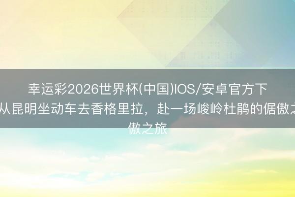 幸运彩2026世界杯(中国)IOS/安卓官方下载 从昆明坐动车去香格里拉，赴一场峻岭杜鹃的倨傲之旅