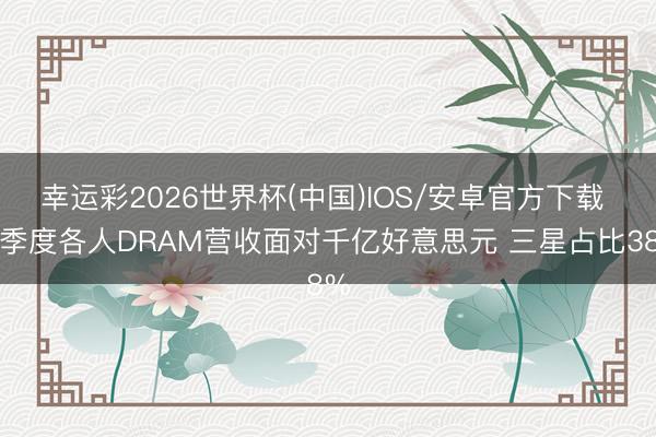 幸运彩2026世界杯(中国)IOS/安卓官方下载 一季度各人DRAM营收面对千亿好意思元 三星占比38%