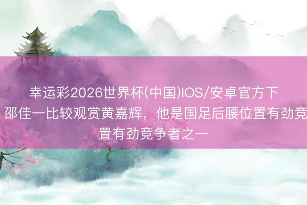 幸运彩2026世界杯(中国)IOS/安卓官方下载 津媒：邵佳一比较观赏黄嘉辉，他是国足后腰位置有劲竞争者之一