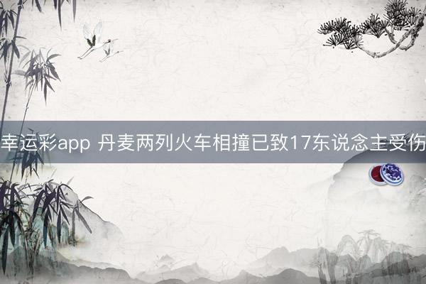 幸运彩app 丹麦两列火车相撞已致17东说念主受伤